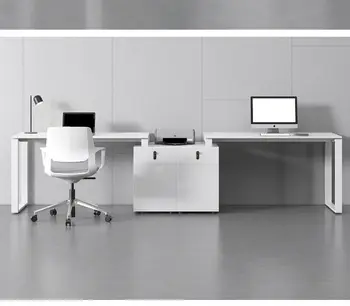 Сочетание офисного стола и стула, минималистичная современная офисная мебель, белая, 2/4/6 человек, рабочий стол для персонала, офисный экран, рабочая станция