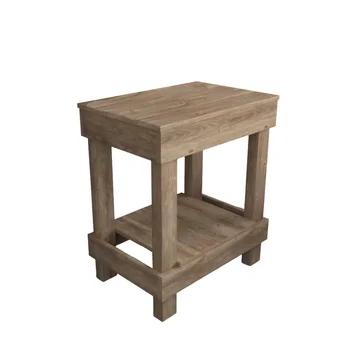 Тонкий торцевой столик из восстановленного дерева, натуральный, маленький стол, приставной столик для дивана, размещение мелких предметов, простой и щедрый, экономия места