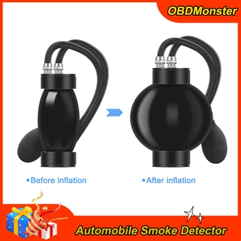 Универсальный адаптер для впуска уплотнения дыма Детектор утечки дыма Общий надувной пузырь Подушка безопасности Автомобильный диагностический инструмент