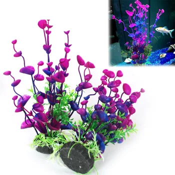 фиолетовый цветок искусственный искусственный пластиковый завод искусственный аквариум растение аквариум аксессуары украшение орнамент подводное растение