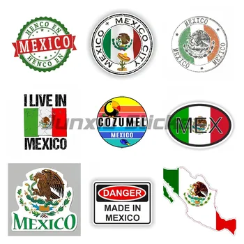 Флаг Мексики Мексиканские автомобильные наклейки и наклейки DIY Аниме подходит для всех типов транспортных средств