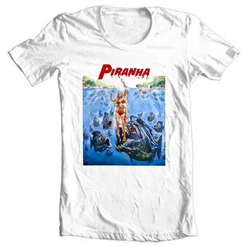 Футболка Piranha оригинальная фильм ужасов 70-х годов для взрослых с регулярной посадкой графическая футболка