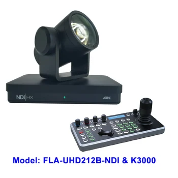 черный 12-кратный зум SDI HDMI USB Камера для видеовещания NDI 4K 60 кадров в секунду PTZ-камера для прямой трансляции с контроллером клавиатуры джойстика