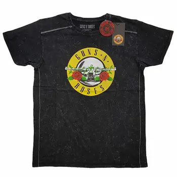 Черный снег Wash Guns N' Roses Классический логотип Официальная футболка Мужская унисекс