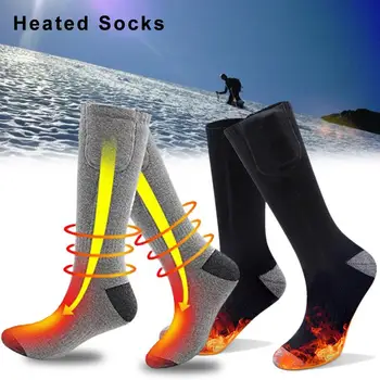 Электрические носки Зимние теплые термоноски с контролем температуры 2200 мАч Тепловые грелки для ног на батарейках для зимы