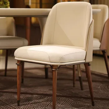 Ясень Простые стулья Белый Расслабляющий Элегантный Время от времени Мобильные обеденные стулья Дизайнерское дерево Современная мебель Cadeiras De Jantar
